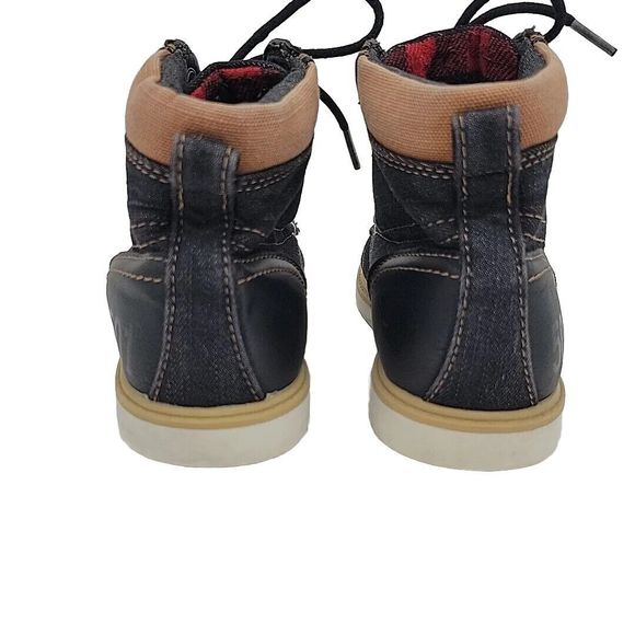 Levis 501 Boys Denim Hi Top Sneaker Size 2 Great Shape - Picture 6 of 10